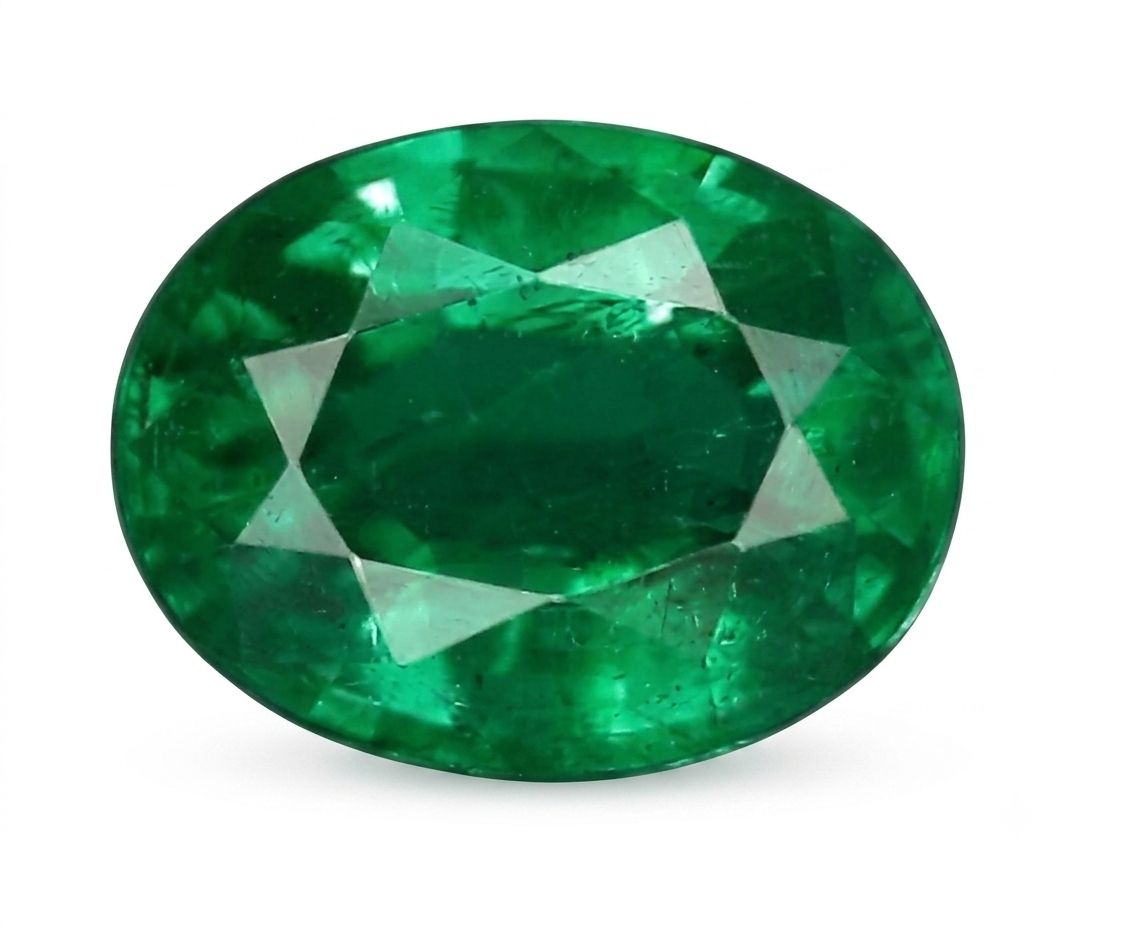 Emeralde stone (oval cut)